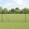 &Icirc;ngrădire cu st&acirc;lpi Gri 1.5 x 10 m Oțel