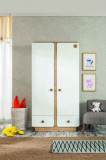 Dulap pentru haine, &Ccedil;ilek, Natura Baby 2 Doors Wardrobe, 103x195x56 cm, Multicolor