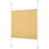 Cumpara ieftin Jaluzea pliabila din tesatura de poliester Whimlets, Zi/Noapte, L 95 cm x H 130 cm, bej, montare cu clema, fara gaurire, pentru ferestre si usi Bej 13
