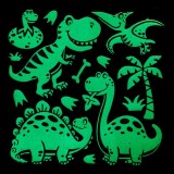 Set autocolante fosforescente, model Dinozauri, 30.5x30.5cm, Verde