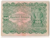 SV * Austria HUNDERT KRONEN / 100 COROANE 1922 * XF