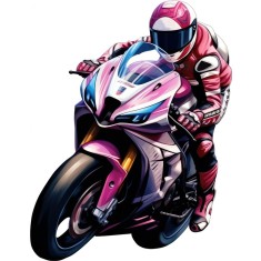 Sticker decorativ, Motocicleta, Multicolor, 77 cm, 1336STK-4