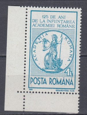 ROMANIA 1991 LP 1259 - 125 ANI INFIINTAREA ACADEMIEI ROMANE MNH foto