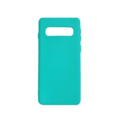 Husa silicon soft-touch compatibila cu Samsung Galaxy S10, Turquoise Mint