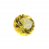 Cristal decorativ din sticla k9 diamant mediu - 4cm galben, Stonemania Bijou