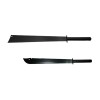 Set doua sabii vanatoare DEPOX&reg;, maner metal, 81 cm/50 cm, negru, teaca inclusa