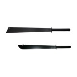 Set doua sabii vanatoare DEPOX&reg;, maner metal, 81 cm/50 cm, negru, teaca inclusa