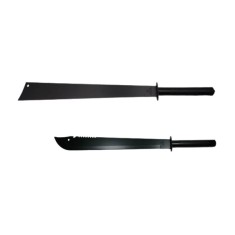Set doua sabii vanatoare DEPOX&reg;, maner metal, 81 cm/50 cm, negru, teaca inclusa