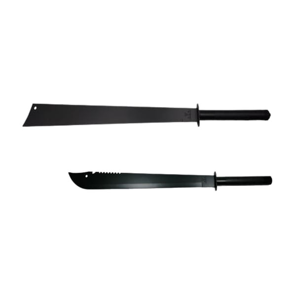 Set doua sabii vanatoare DEPOX&reg;, maner metal, 81 cm/50 cm, negru, teaca inclusa