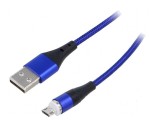Cablu magnetic USB A la USB B micro, 1m, 18W, nichelat