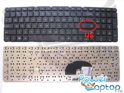 Tastatura HP Pavilion dv7 4080 layout US fara rama enter mic, Pavilion dv7 4090 layout US fara rama enter mic foto