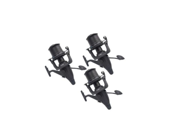 Set 3 Mulinete pentru pescuit la Crap ID 8000 cu tambur metalic, 10 rulmenti si baitrunner