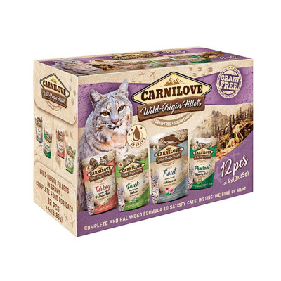 Hrana umeda pentru pisici, Carnilove Cat Pouch Multipack, 12x85 gr foto