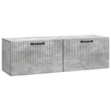 vidaXL Oglindă TV montată pe perete Gri Beton 98 x 31 x 30 cm 899068