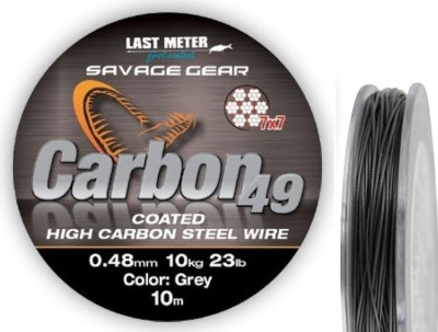 Fir SAVAGE GEAR Pentru Struna 7x7 Carbon 49, 0.60mm, 16kg, 10m foto