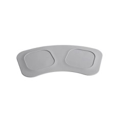 Covoras, suport, antialunecare, pentru bol/castron, caine/pisica, plastic, gri deschis, 43x22 cm foto