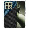 Husa Xiaomi 14T Techsuit Carbonite FiberShell Neagra Bleu Protectie Socuri Zgarieturi