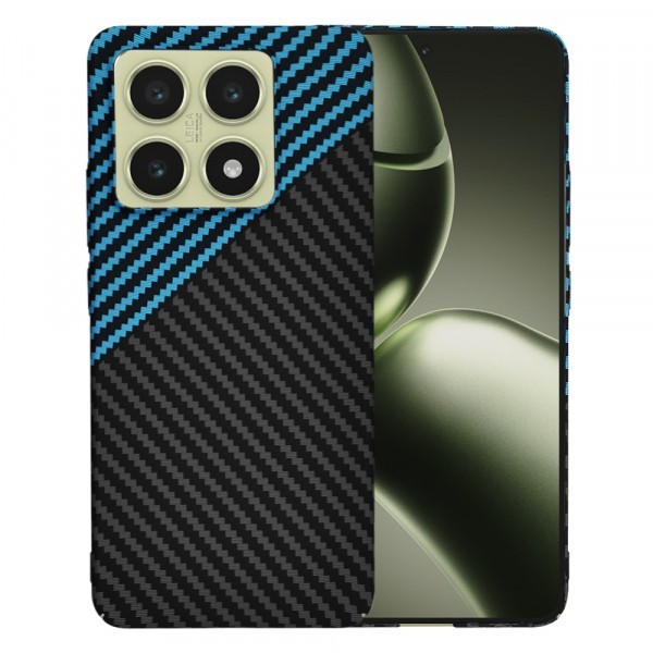 Husa pentru Xiaomi 14T, Techsuit, Carbonite FiberShell, Neagra Bleu