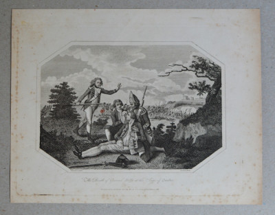 William Hamilton &amp;quot;The Death of General Wolfe&amp;quot; gravura 1802 foto