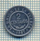 12240 MONEDA -BOLIVIA - 2 CENTAVOS - ANUL 1987 -STAREA CARE SE VEDE