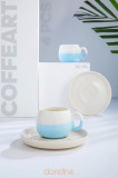 Set cesti de cafea, Doreline, 612DRL1118, Ceramica, Albastru