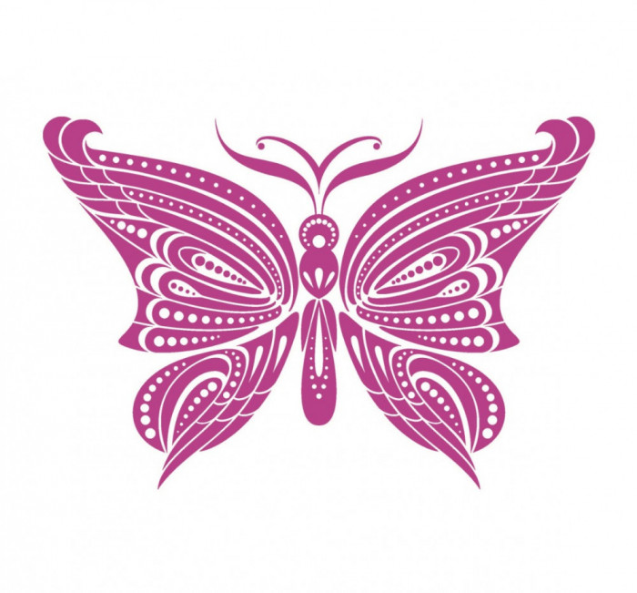 Sticker decorativ Fluture, Mov, 60 cm, 1151ST-3