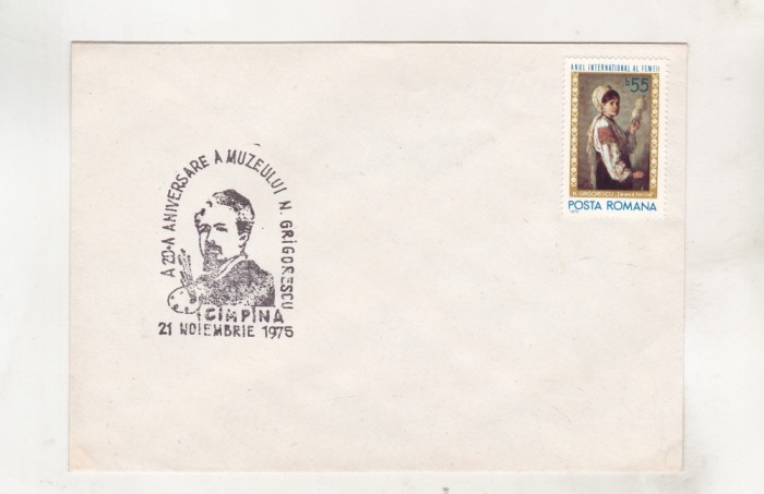 bnk fil Plic stampila ocazionala Muzeul N Grigorescu Campina 1976