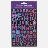 Autocolante cu Litere din Alfabetul Englez cu Strass, 66 buc, Multicolore, CMCLASS