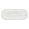 Platou Decorativ, Oval, Lemn, Dots Reliefate, Alb Brushed Auriu, 35x15cm