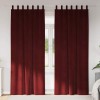 VidaXL Draperii opace cu agățătoare, 2 buc., bordo, catifea