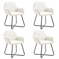vidaXL Scaune de bucătărie, 4 buc., material textil