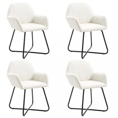 vidaXL Scaune de bucătărie, 4 buc., material textil 277098 foto