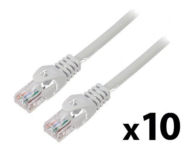 Patch cord U/UTP 6 litat CCA PVC gri 1,5m 26AWG
