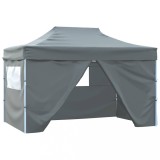 VidaXL Cort de petrecere pliabil cu 4 pereți, antracit, 3 x 4 m, oțel