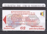 QW29 - Bilet de colectie - vintage - transporturi - transport local - Bucuresti - abonament metrou elev - 2014