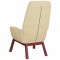 Scaun de relaxare, crem, material textil - 4