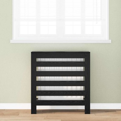 vidaXL Capac pentru radiator Stejar Negru 78 x 20 x 82 cm 869218 foto