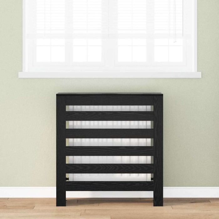 vidaXL Capac pentru radiator Stejar Negru 78 x 20 x 82 cm 869218
