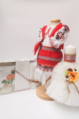 Set botez national fete Botez Traditional 3 piese: lumanare , trusou, costumas foto