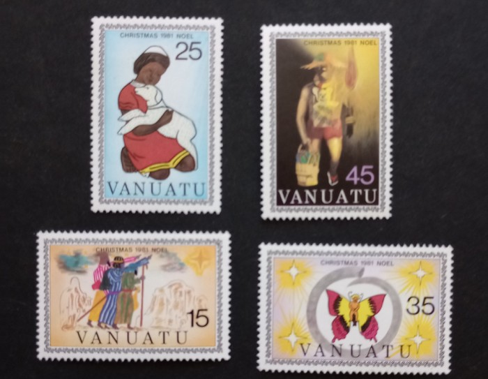 VANUATU 1981 Fluturi Crăciun religie Serie nestampilata