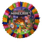 Pinata pentru petreceri, 35 cm, multicolora, model Minecraft