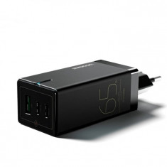 Incarcator Doogee 65W GaN Fast Charger Negru, Incarcare rapida, PD, USB-A, USB Type-C1, USB Type-C2, Dynamic detect