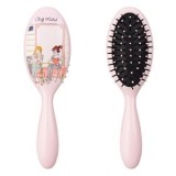 Perie ovala pentru par, roz, 18 cm, CMCLASS