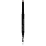 Wet n Wild Ultimate Brow creion dermatograf cu două capete pentru spr&acirc;ncene cu pensula culoare Medium Brown 0.2 g