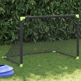 Gossi poarta de fotbal pentru copii, pliabila, negru, 90x64x64 cm