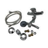 Baterie Cada Alama Cromata Montare Perete Cartus 40mm Cu Dus