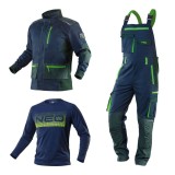 Set imbracaminte de lucru, geaca, salopeta, tricou, model Premium, bleumarin, XXL/56, NEO