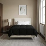 vidaXL Duvet complet pe tot parcursul anului Patos Negru 140 x 200 cm 42026014