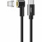 Cablu de date Vetter, Nylon Braided, USB Type C, Magnetic, Negru