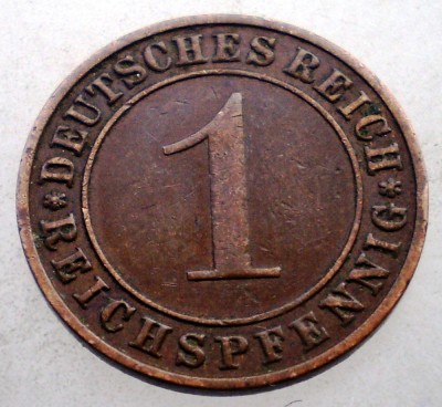 2.707 GERMANIA WEIMAR 1 REICHSPFENNIG 1935 F foto